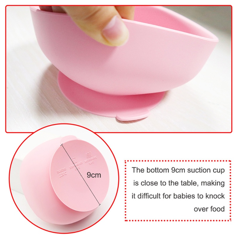 Bộ Tô Muỗng Nĩa Ăn Chia Ngăn Bằng Silicone Chống Trượt Cho Bé Sơ Sinh