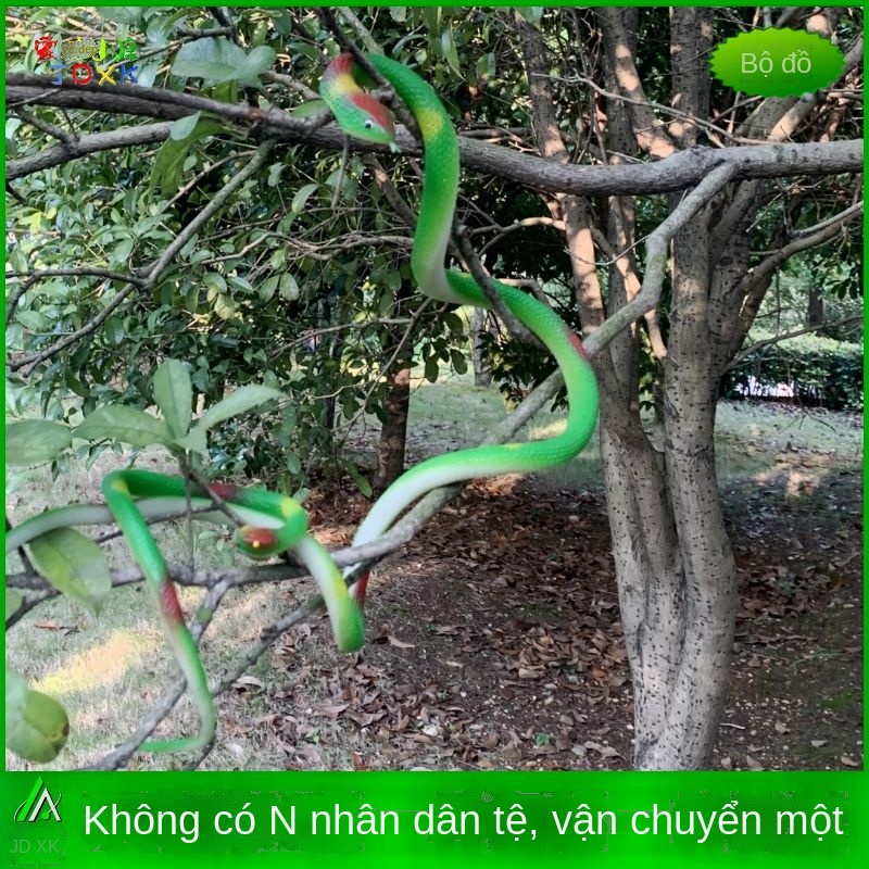 Cao su mềm mô phỏng con rắn đồ chơi trẻ em hổ mang đạo cụ giả mạo đáng sợ kích thước hình động vật