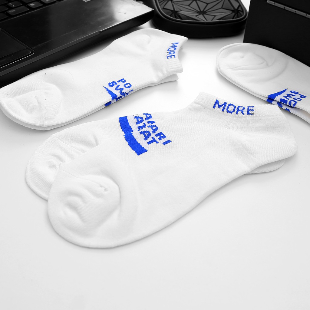 Tất nam cổ ngắn Vớ nam Pocari chất liệu cotton thoáng khí tác dụng ngăn ngừa hôi chân, Dùng mang tập Gym và thời trang