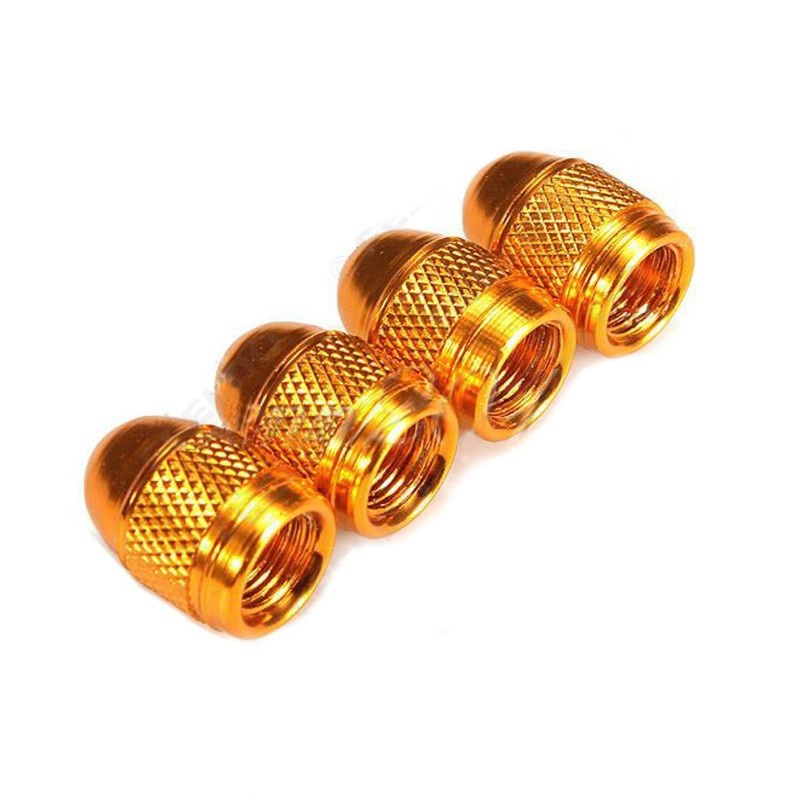 Set 4 nắp gắn van lốp xe bằng nhôm cho xe hơi/xe tải/xe đạp