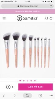 Bộ cọ BH Cosmetics Rose Quartz 9 cây