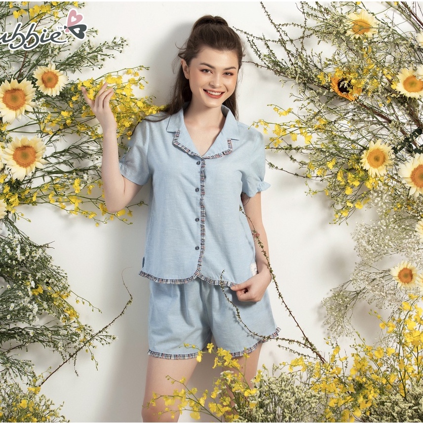 Bộ quần short áo tay ngắn cài nút mặc nhà Jubbie 3137