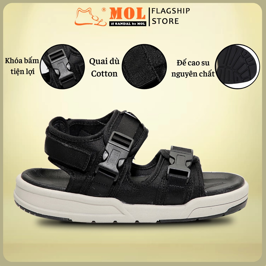 Giày Sandal Vento Unisex Nam Nữ 2 Quai Ngang Khóa Bấm Đi Học Đi Làm Đi Du Lịch Màu Đen Mã NV1002
