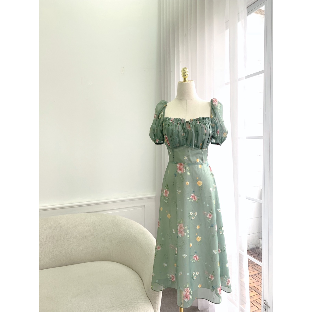 TIELA Đầm váy hoa nhún ngực-Coco Dress