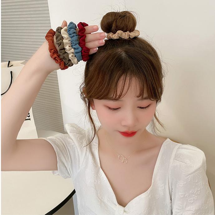 Dây buộc tóc vải kiểu Hàn Quốc thiết kế xinh xắn cho nữ