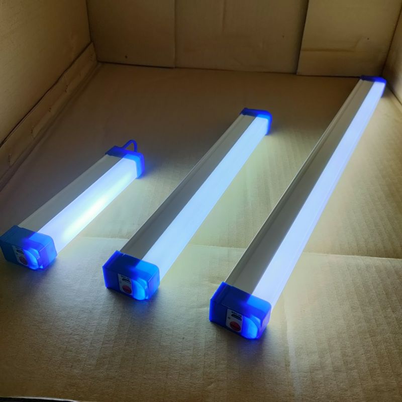 Đèn tuýp Led T5 sạc tích điện khẩn cấp kèm dây sạc Micro USB dài 17cm 32cm 52cm có đế hít nam châm móc treo tiện lợi