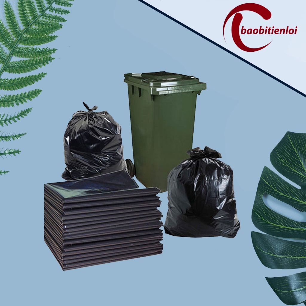 Túi Đựng Rác Công Nghiệp PE Đen Dẻo Dai Chắc Chắn, Cam Kết Chất Lượng