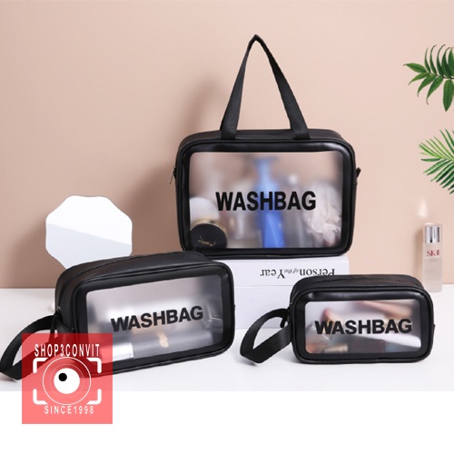 Set 3 túi WASH BAG đựng mỹ phẩm sang chảnh