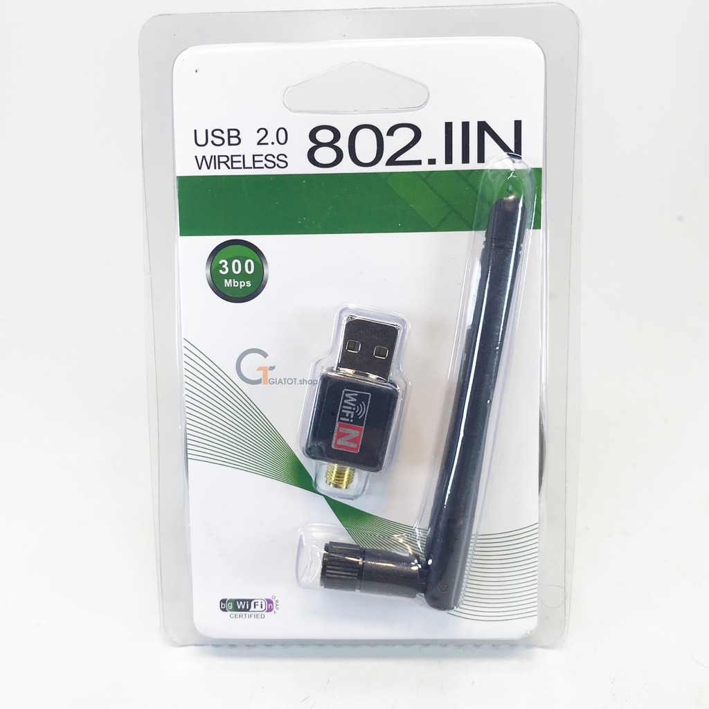 Usb thu sóng wifi cho PC ,máy tính bàn , laptop - USB thu Wifi 802.11 - cắm là nhận