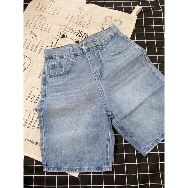 Quần Short Jean Ngố Trơn (100% ảnh thật)