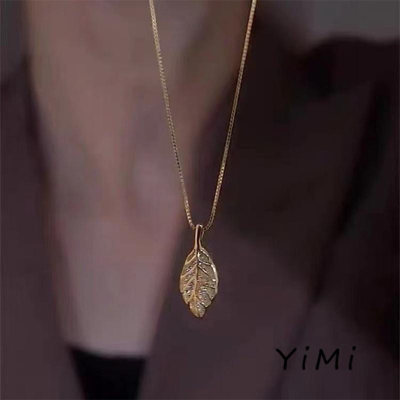 Vòng cổ Mặt Chiếc Lá Hợp Thời Trang Sang Trọng Cho Nữ