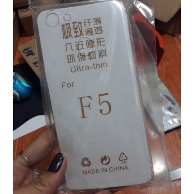 Ốp lưng Silicon trong suốt Oppo F5