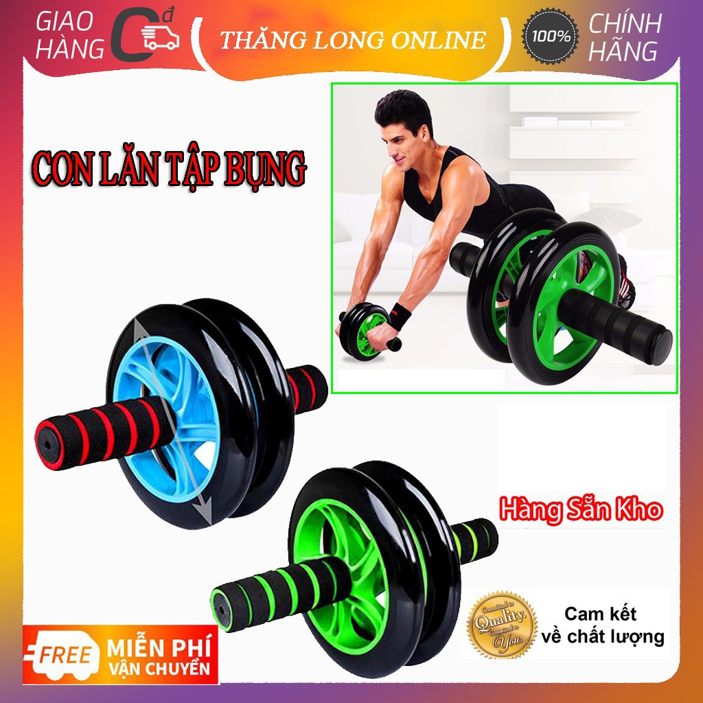 Con Lăn Tập Bụng 2 Bánh AB Wheel tặng kèm thảm tập HOT