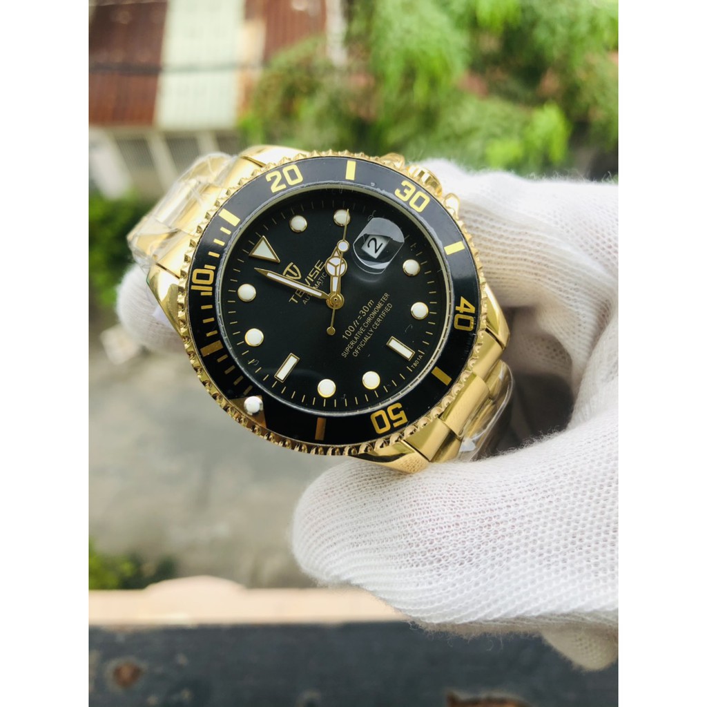 Đồng hồ nam chính hãng tevise t801 cơ lộ máy cao cấp dây đúc inox nguyên khối