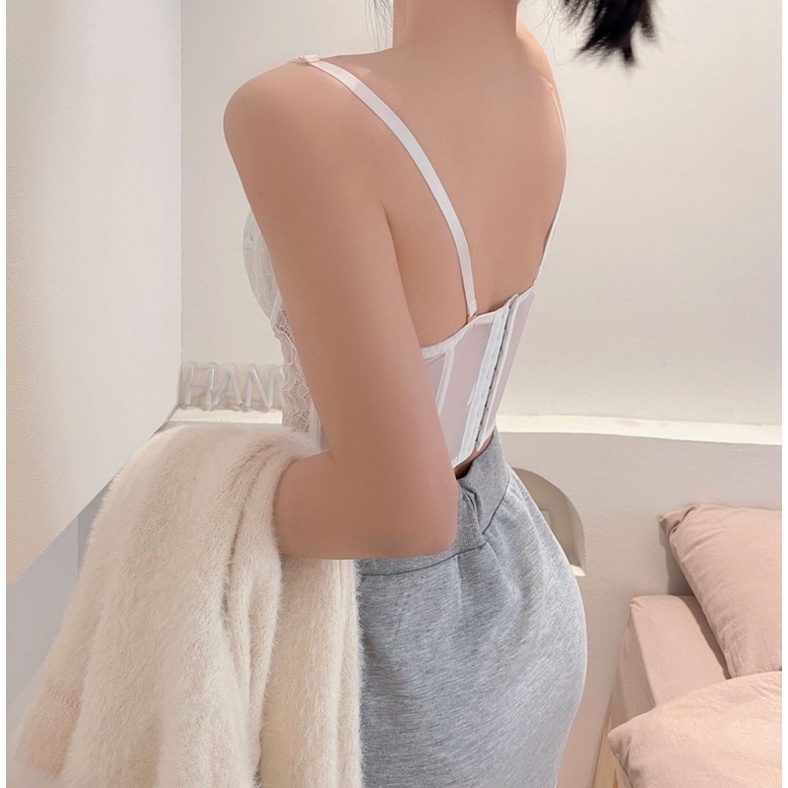 Áo Corset ren mỏng có gọng mút