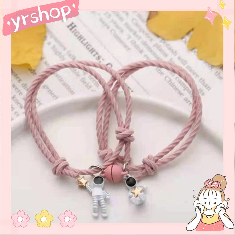 Set 2 vòng đeo tay phối mặt phi hành gia thời trang phong cách