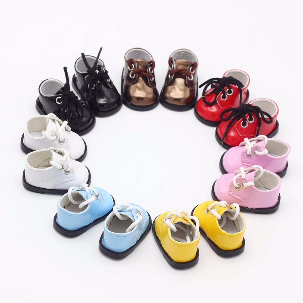 Giày Da PU Đính Kim Tuyến Cho Búp Bê BJD 14 Inch DIY