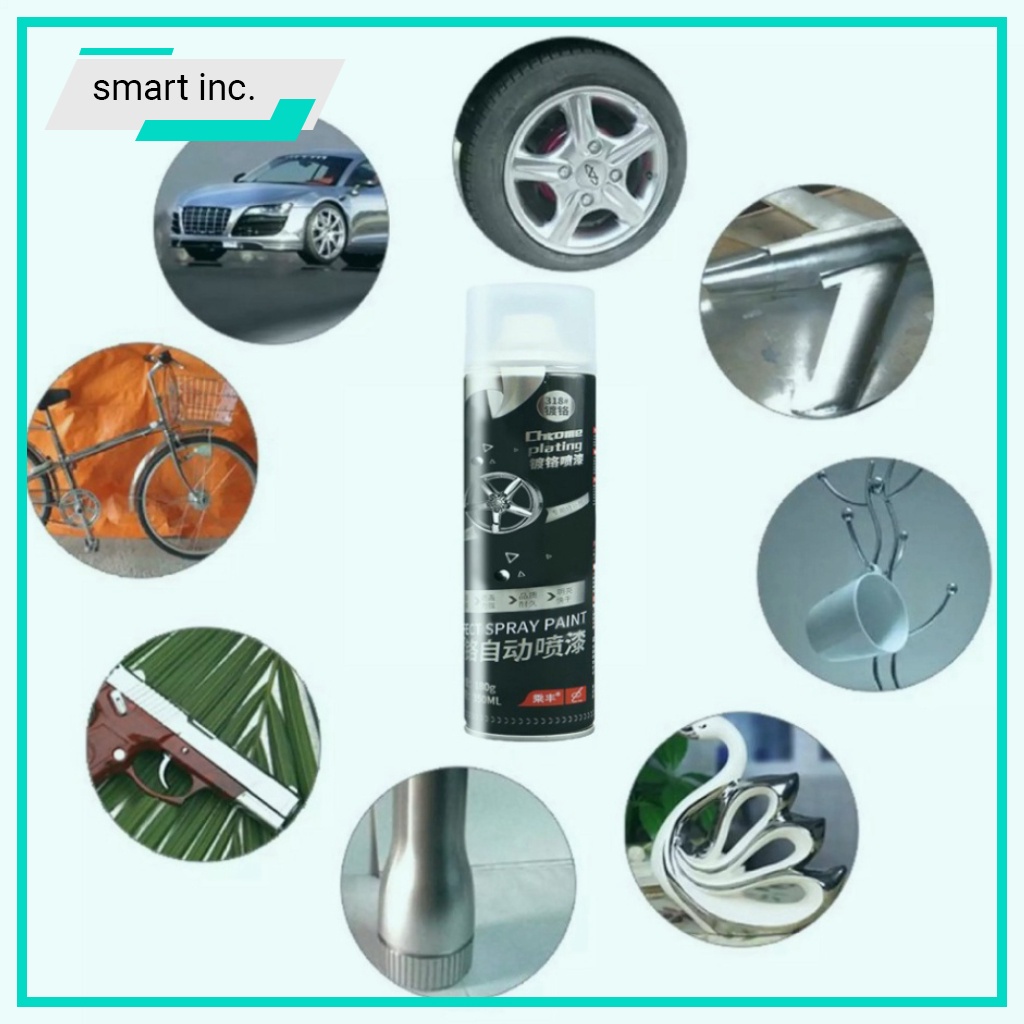 Sơn Mạ Crom Inox Xịt Mạ Chrome Bạc Sịt Tráng Gương Kim Loại 350ml
