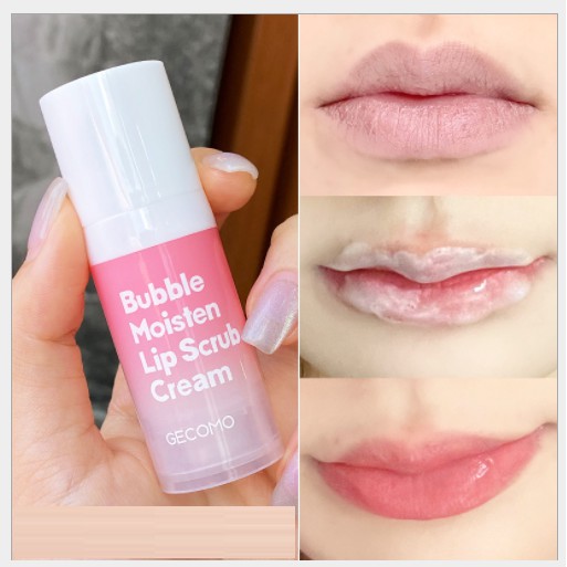 Tẩy Da Chết Môi Sủi Bọt Bubble Moisten Lip Scrub Cream Gecomo