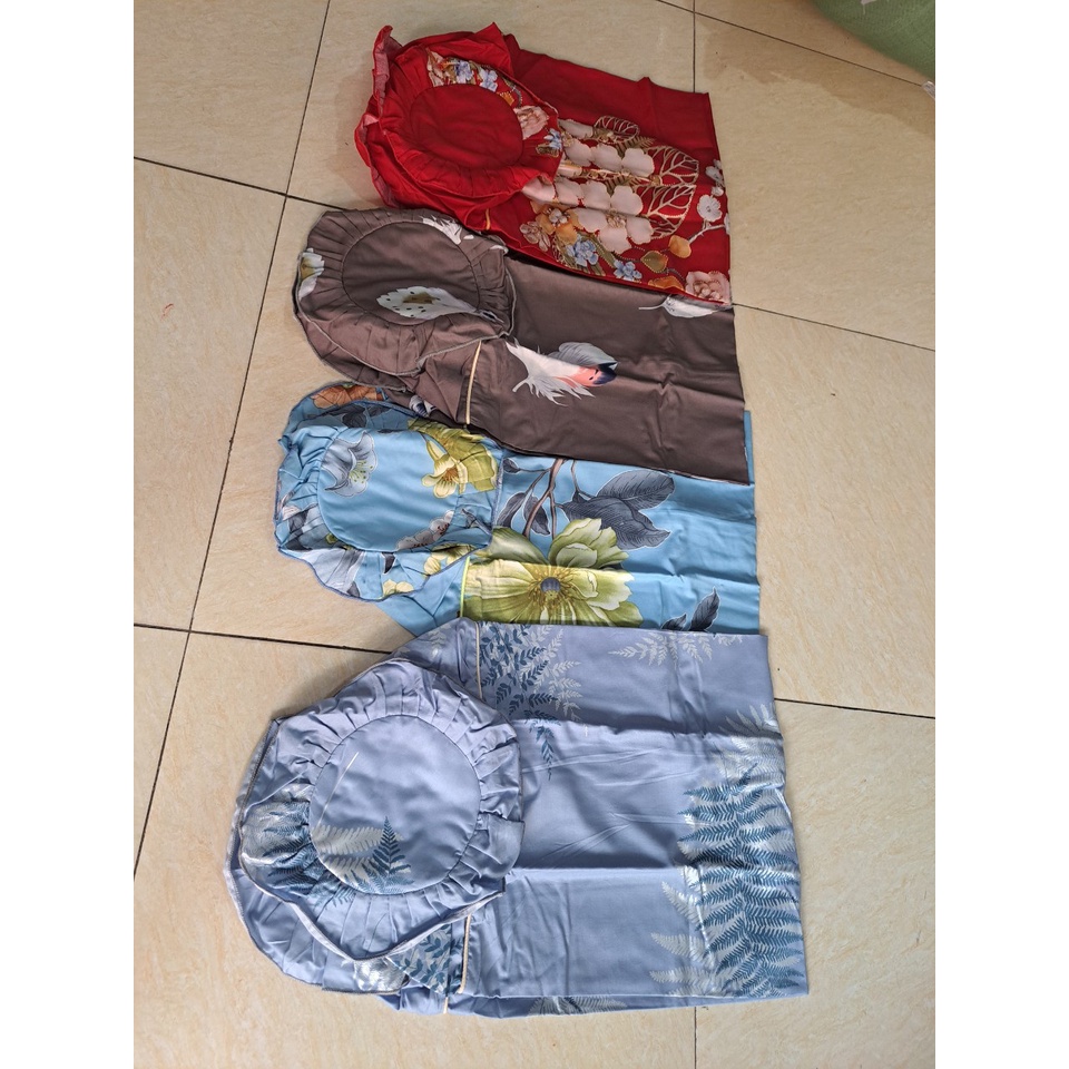Vỏ gối ôm  người lớn, chất vải cotton lụa ko xổ lông mềm mát thương hiệu  Happiness sẵn hàng kích thước 35x1m