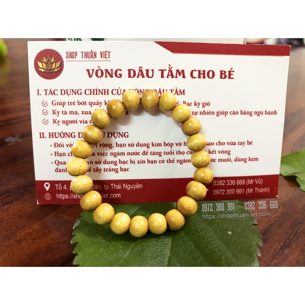 Vòng dâu tằm thường cho bé sơ sinh ngủ ngon (bé trai và bé gái) - DT - 100% dâu tằm tự nhiên