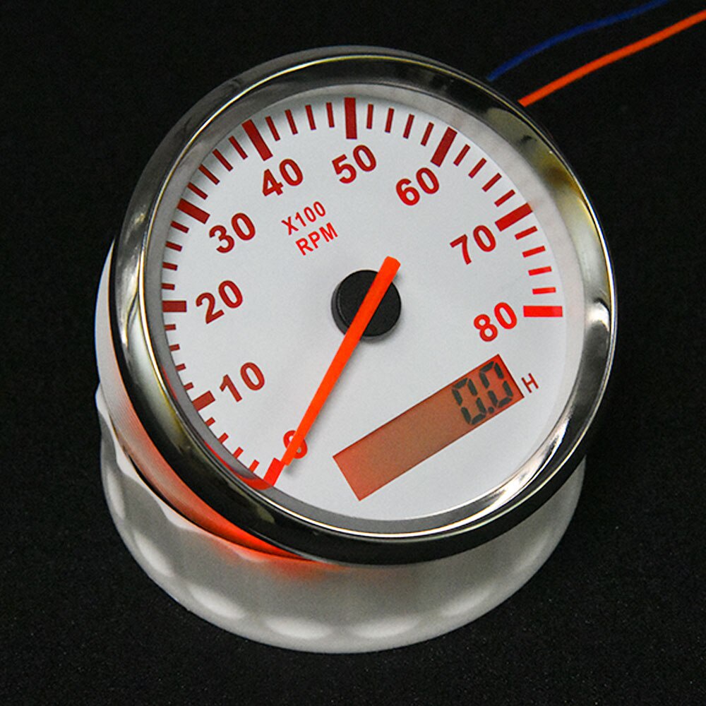 Đồng Hồ Đo Tốc Độ 8000 RPM 85mm M16 M18 Có Màn Hình Hiển Thị LCD Chuyên Dụng Cho Xe Hơi / Tàu Thuyền 12V / 24V