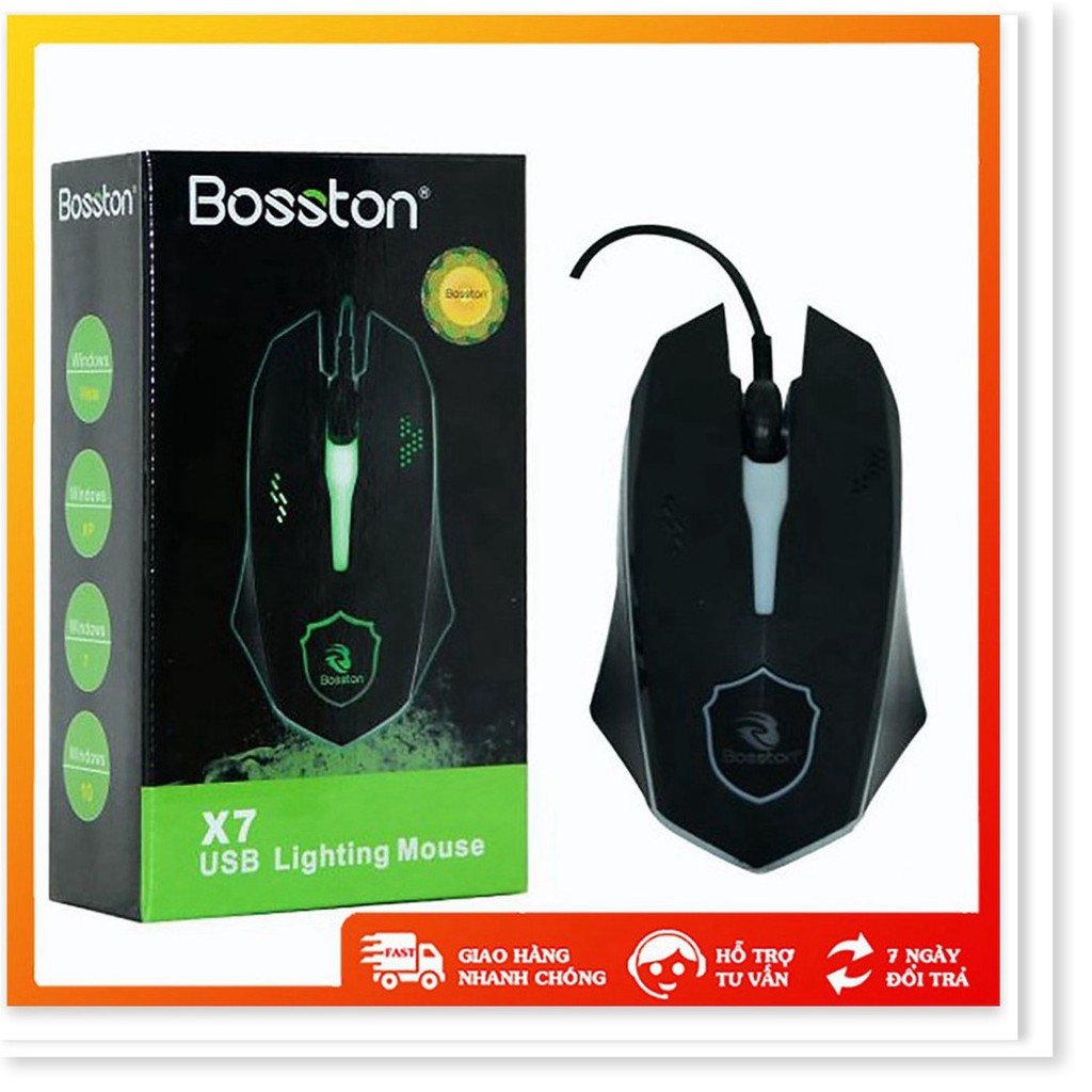 Chuột chơi game bosston X7 có dây dùng văn phòng 2400dpi - EL0006