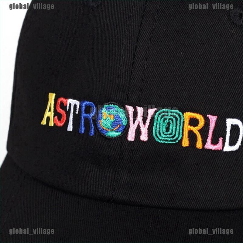 Nón lưỡi trai thêu chữ Astroworld nhiều màu sắc phong cách thời trang unisex