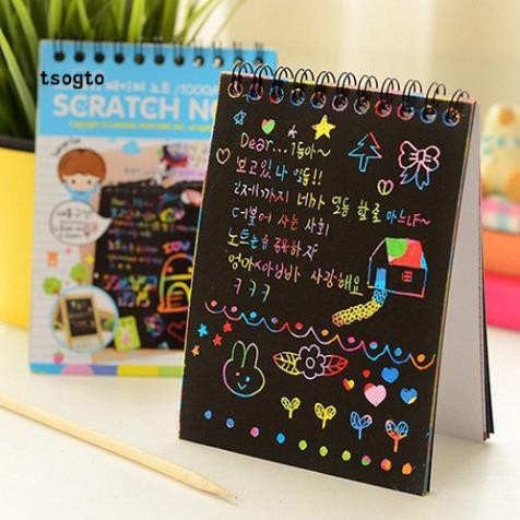 Sổ note ma thuật cầu vồng Scratch Paper Notebook - giấy note thần kỳ cầu vồng