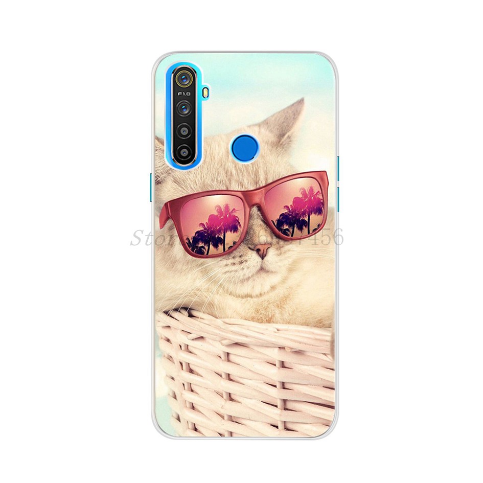 Ốp điện thoại silicone mềm in hình hoa dành cho Realme 5 5i 5s 6i Oppo Realme 5 Rmx1911 Realme5 Pro Rmx1971