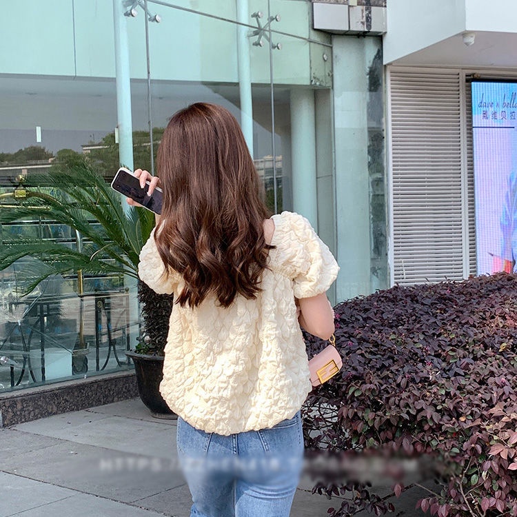 Áo Sơ Mi chiffon Tay Phồng Phong Cách Phương Tây Thời Trang Mùa Hè 2022 Mới Cho Nữ