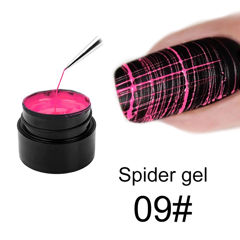 Francheska 3d Họa Tiết Nhện Móng Gel Sáng Tạo Dây Rút Gel Móng Tay Ba Lan Móng Tay Nghệ Thuật Cho Móng Tay Bán Thường Trực Gel Uv sơn Móng Tay
