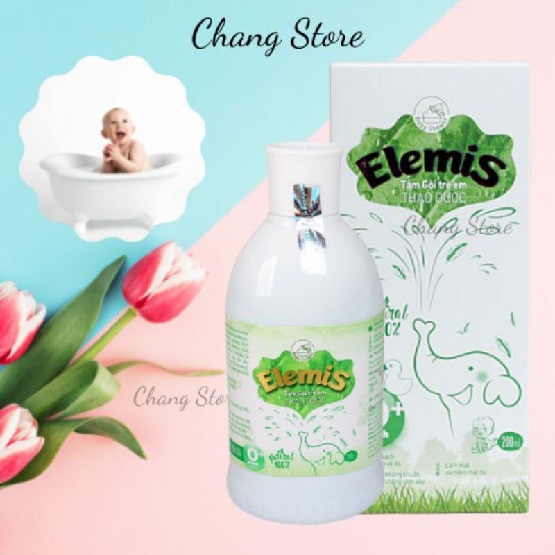 Nước tắm gội thảo dược cho bé Elemis 200ml