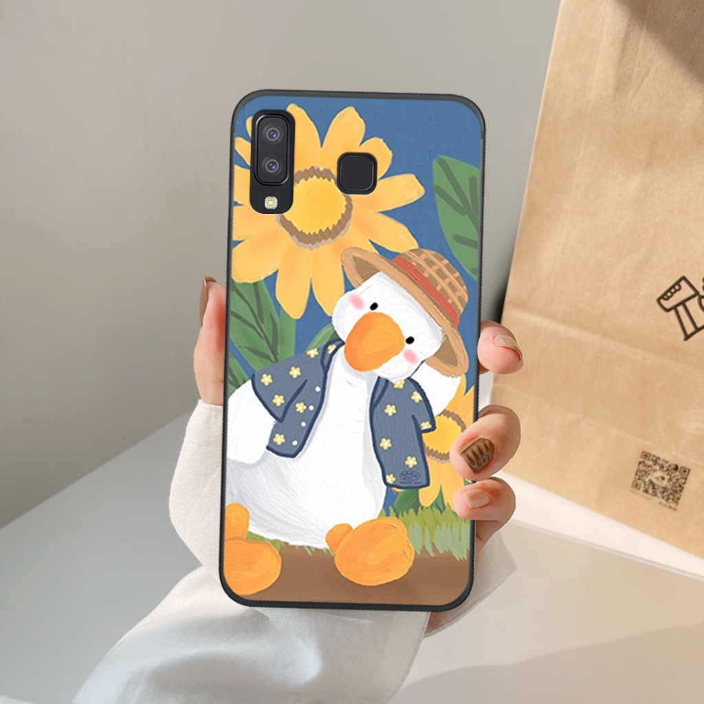 Ốp lưng Samsung A8 Star/ A9 Star chú vịt đáng yêu, lucky duck, ốp cặp đôi dễ thương