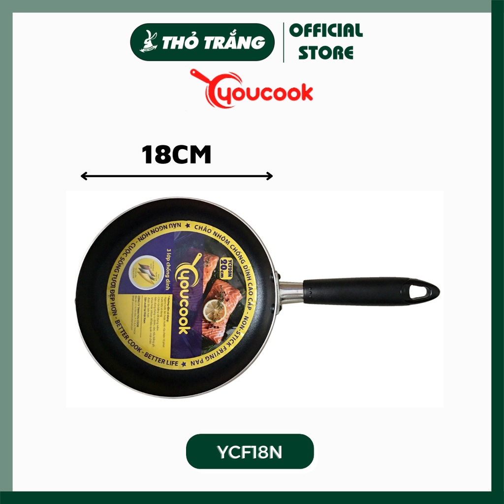 Chảo nhôm chống dính CẠN ĐÁY thương hiệu You Cook (Giao màu ngẫu nhiên)