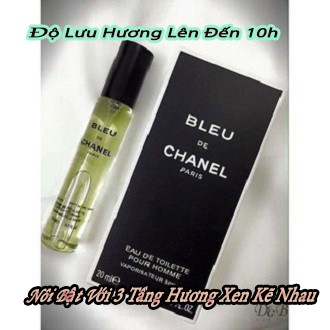Nước hoa Nam Blue Channel 20ml lưu hương lên đến 8h Mùi hương gỗ rừng quyến rũ Thể Hiện Đẳng Cấp Phái Mạnh | BigBuy360 - bigbuy360.vn