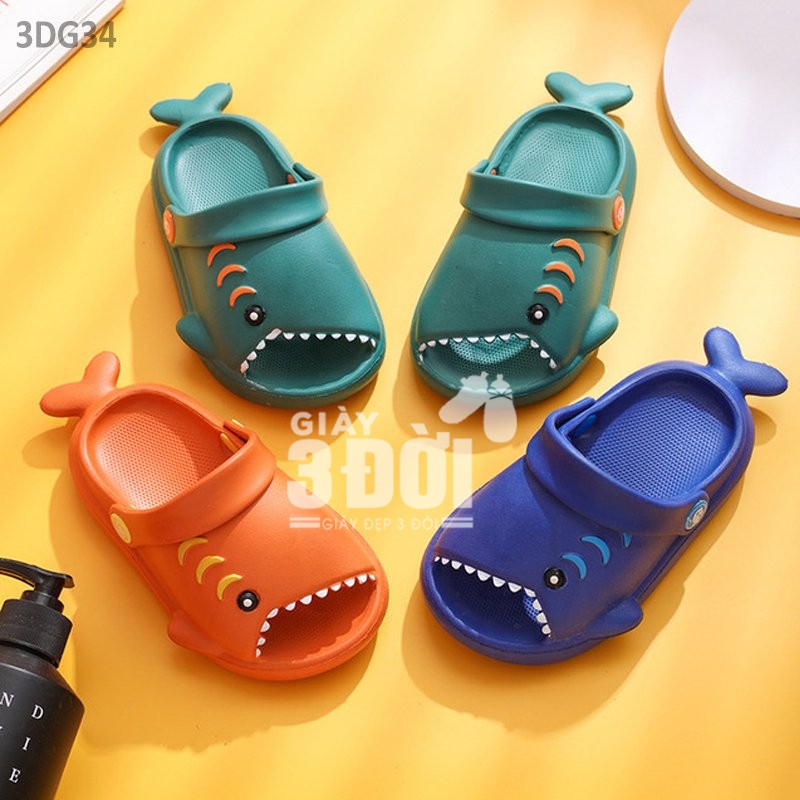 Dép Sục Cá Mập Baby Shark Dép Cho Bé Gái Bé Trai Chân 13-18cm 3DG34 GIAY3DOI