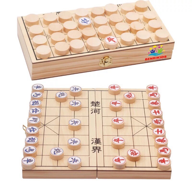 Bộ Cờ Tướng Bằng Gỗ Siêu Đẹp Hàng Chính Hãng Benrikids
