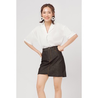 92Wear - Chân váy jean lệch gấu