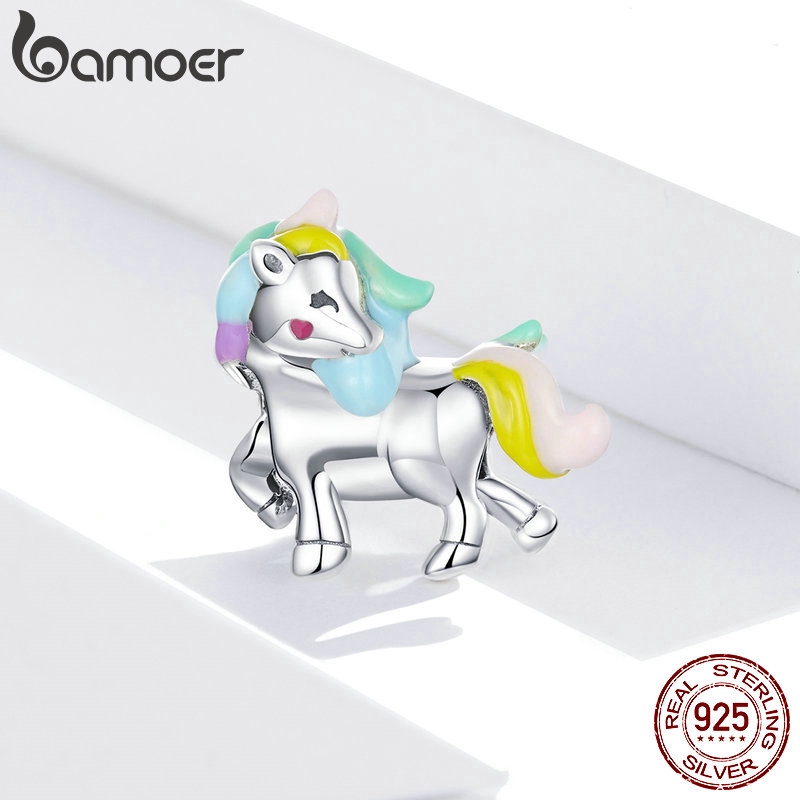 Hạt xỏ vòng tay Bamoer Bạc thời trang dùng để làm trang sức cho nữ SCC1500