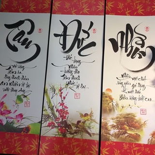 Combo 3 bức tranh chữ thư pháp