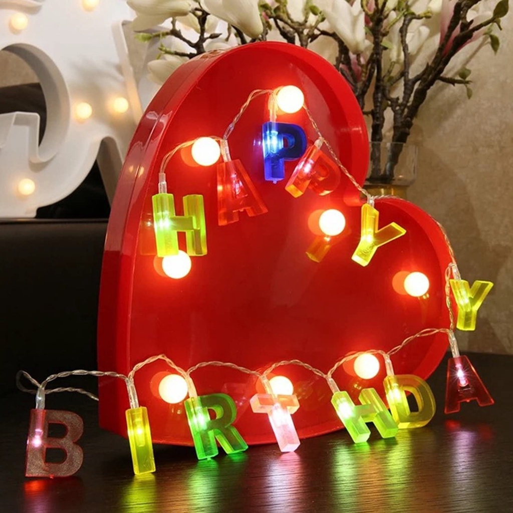 Dây Đèn 1.3M Dùng Pin Trang Trí Tiệc Sinh Nhật