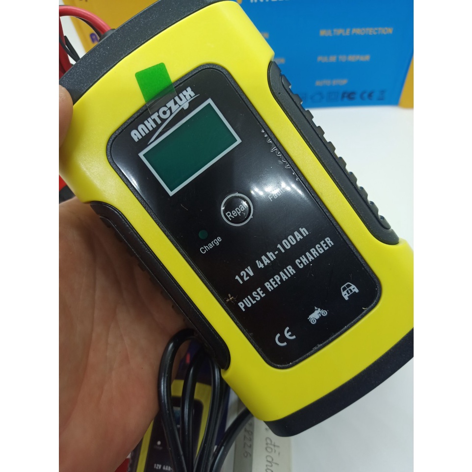 Máy sạc bình acquy 12v tự ngắt, sạc bình acquy 12v từ 4ah - 100ah cho xe máy và ô tô.