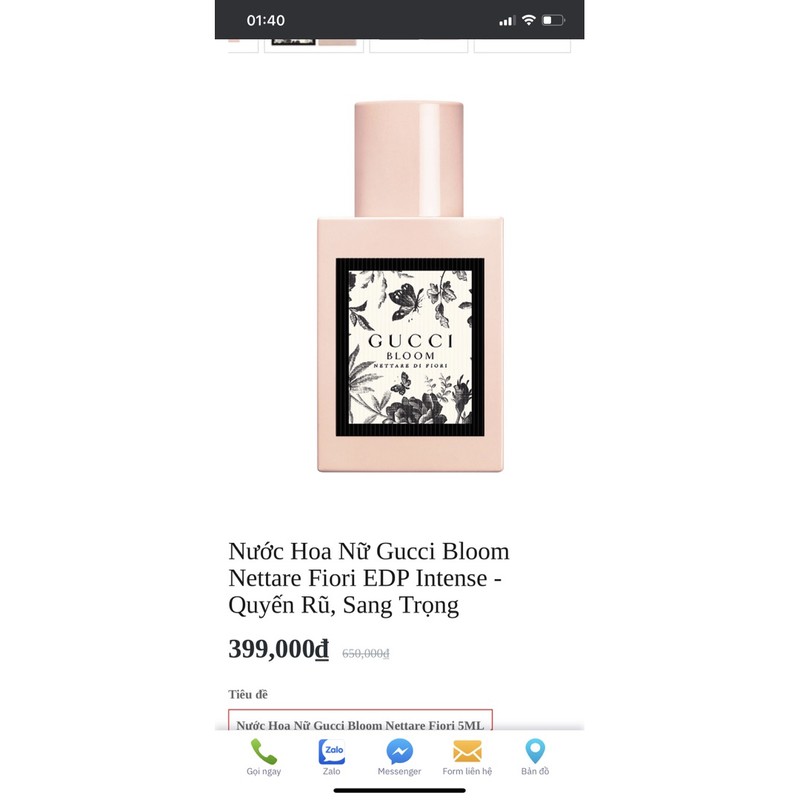 Nước hoa mini Gucci bloom edp | BigBuy360 - bigbuy360.vn