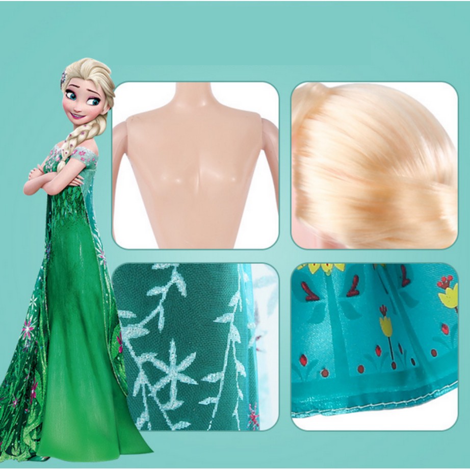 Frozen Đông lạnh 2 Công chúa Elsa Anna Búp bê Barbie Đồ chơi con gái Quà tặng trẻ em - Hàng nhập khẩu