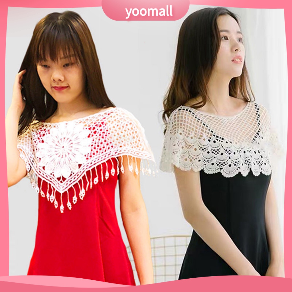 Áo Choàng Ren Xuyên Thấu Dáng Ngắn Thời Trang Dự Tiệc Cho Nữ