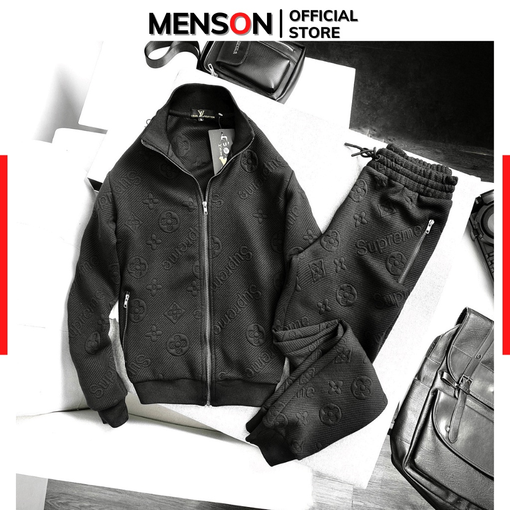 Bộ quần áo nam mùa đông kéo khóa chất nỉ xốp cao cấp Hàng loại 1 Menson MSO14 Đồ bộ nam mùa đông dài tay dày dặn 2022