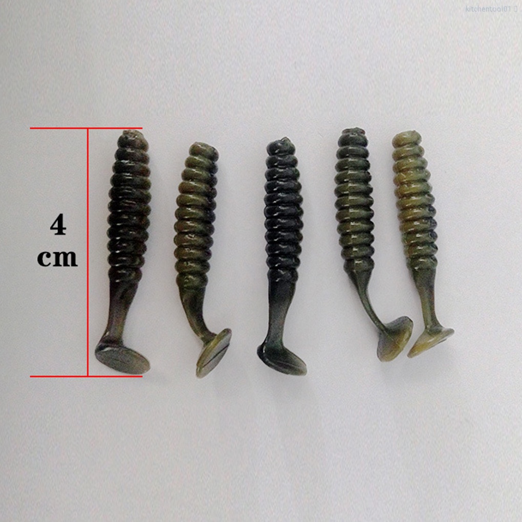 Bộ Mồi Câu Cá Giả Bằng Cao Su Kèm Lưỡi Câu Sống Động Dùng Để Câu Cá