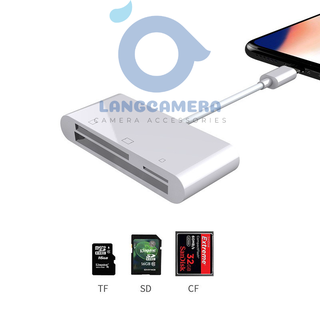 Đầu Đọc Thẻ 3in1 SD, CF, MicroSD - cho điện thoại iphone