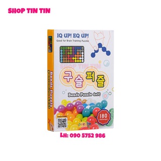 Đồ chơi đố trí viên bi IQ Puzzlia Beads puzzle 6x10 (mới, 3 quyển sách)